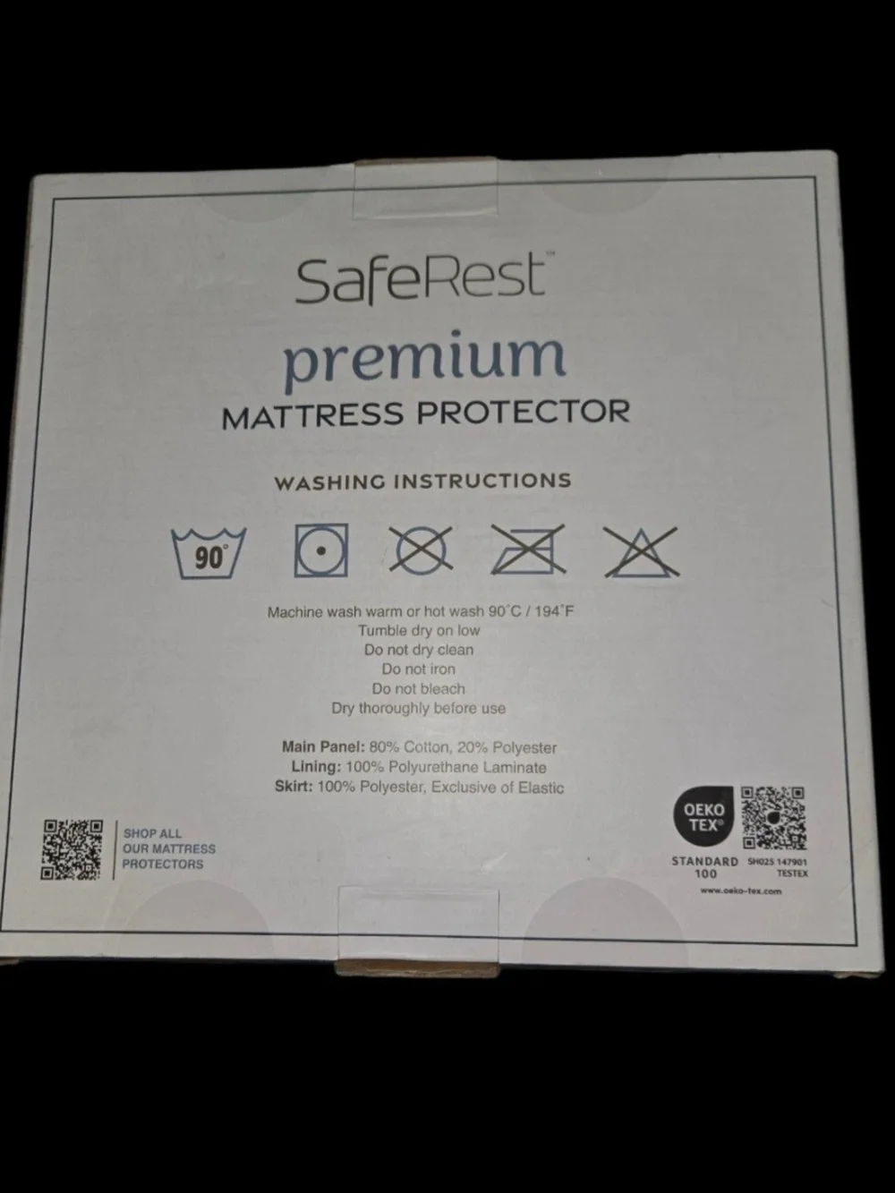 SafeRest Premium Mattress Protector in‎ White